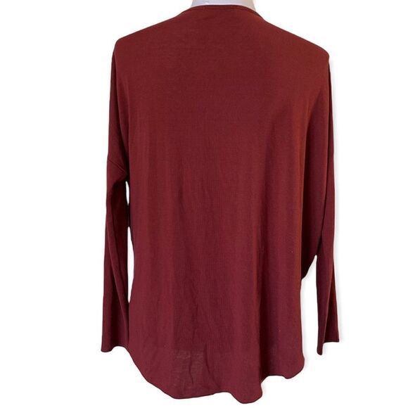 ALTAR’D STATE women’s brick red crisscross long sleeve top sz S - Picture 3 of 6